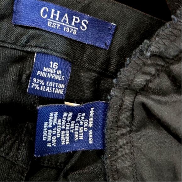 Chaps Black Stretch Twill Pants – Women’s Size 16 - Picture 3 of 6